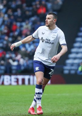Preston North End 'den Milutin Osmaji, 8 Şubat 2025 tarihinde İngiltere' nin Deepdale kentinde oynanan Preston North End-Wycombe Wanderers maçında