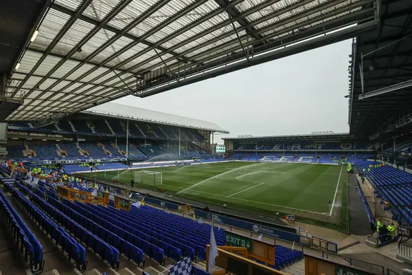 Goodison Park 'ın, Birleşik Krallık' ın Liverpool şehrinde 8 Şubat 2025 tarihinde oynanan dördüncü tur müsabakası öncesinde Everton, Bournemouth 'a karşı oynanan Goodison Park maçının genel görüntüsü.