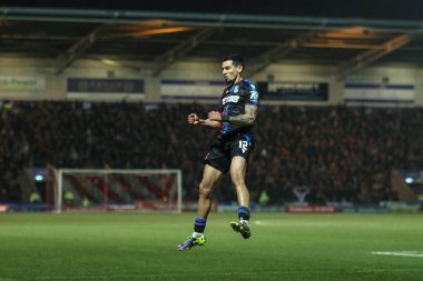 Crystal Palace 'dan Daniel Muoz, Birleşik Krallık' ın Doncaster kentindeki Eco-Power Stadyumu 'ndaki Doncaster Rovers' ın Crystal Palace 'a karşı oynadığı dördüncü tur karşılaşmasında 0-1' lik galibiyetini kutluyor.