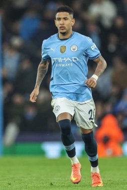 Manchester City 'den Savinho UEFA Şampiyonlar Ligi Knockout Round Play-off Manchester City - Real Madrid maçı sırasında Etihad Stadyumu, Manchester, İngiltere, 11 Şubat 2025