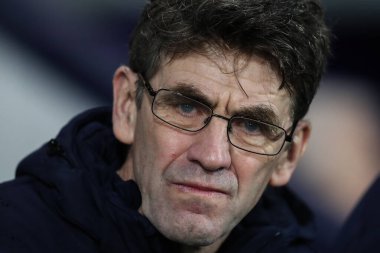 David Lowe Blackburn Rovers 'ın geçici koçu Sky Bet Şampiyonası maçında West Bromwich Albion, Blackburn Rovers' a karşı The Hawthorns, West Bromwich, İngiltere, 12 Şubat 2025
