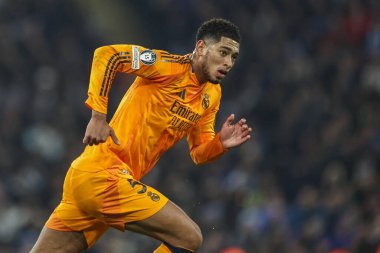 Real Madrid 'den Jude Bellingham 11 Şubat 2025' te Etihad Stadyumu 'nda oynanan UEFA Şampiyonlar Ligi Play-off Manchester City - Real Madrid maçında