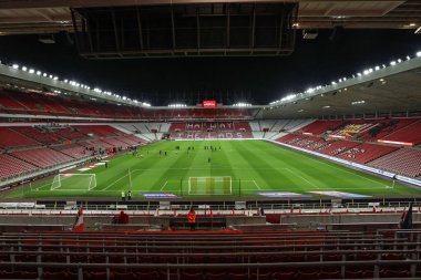 12 Şubat 2025 'te İngiltere' nin Sunderland-Luton Town Stadyumu 'nda oynanan Sky Bet Şampiyonası' nda Işık Stadyumu 'nun genel görüntüsü.