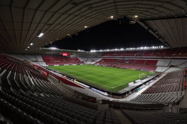 12 Şubat 2025 'te İngiltere' nin Sunderland-Luton Town Stadyumu 'nda oynanan Sky Bet Şampiyonası' nda Işık Stadyumu 'nun genel görüntüsü.
