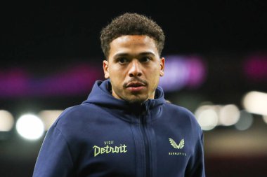 Burnley 'den Manuel Benson, 12 Şubat 2025' te Burnley ile Hull City arasındaki Sky Bet Şampiyonası öncesinde stadyuma geldi.