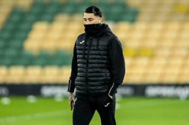 Borja Sainz of Norwich City arrives at Carrow Road prior to the Sky Bet Championship match Norwich City vs Preston North End at Carrow Road, Norwich, United Kingdom, 11th February 2025 clipart