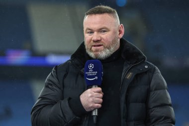 Wayne Rooney UEFA Şampiyonlar Ligi eleme turu sırasında Manchester City ile Real Madrid arasında Etihad Stadyumu, Manchester, İngiltere, 11 Şubat 2025