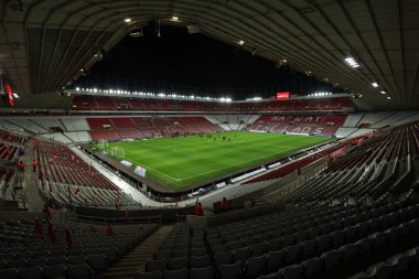 12 Şubat 2025 'te İngiltere' nin Sunderland-Luton Town Stadyumu 'nda oynanan Sky Bet Şampiyonası' nda Işık Stadyumu 'nun genel görüntüsü.