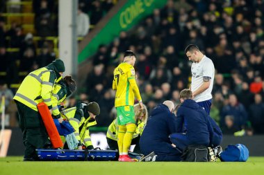 Preston North End 'den Duane Holmes, 11 Şubat 2025' te İngiltere, Carrow Road 'da oynanan Norwich City-Preston North End maçında sakatlandı.
