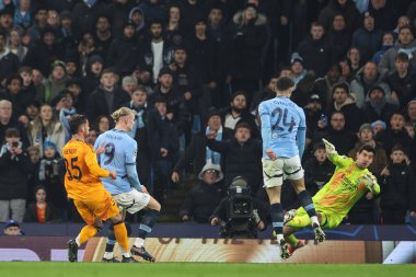 Manchester City 'den Erling Haaland 11 Şubat 2025 tarihinde Etihad Stadyumu' nda oynanan UEFA Şampiyonlar Ligi play-off Manchester City - Real Madrid maçında 1-0 berabere kaldı.