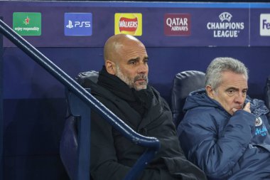 UEFA Şampiyonlar Ligi Knockout Play-off Manchester City - Real Madrid maçında Manchester City teknik direktörü. Etihad Stadyumu, Manchester, Birleşik Krallık, 11 Şubat 2025