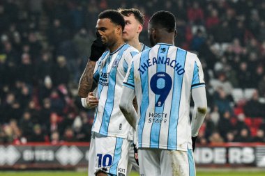 Delano Burgzorg of Middlesbrough celebrates his penalty to make it 1-1 during the Sky Bet Championship match Sheffield United vs Middlesbrough at Bramall Lane, Sheffield, United Kingdom, 12th February 2025 clipart