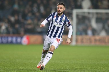West Bromwich Albion takımından Adam Armstrong, West Bromwich Albion 'a karşı The Hawthorns, West Bromwich, İngiltere' de 12 Şubat 2025 'te oynanan maçta