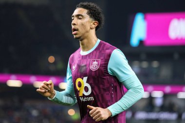 Burnley 'den Bashir Humphreys Gök Bahis Şampiyonası maçında Burnley, Hull City' ye karşı Turf Moor, Burnley, İngiltere, 12 Şubat 2025