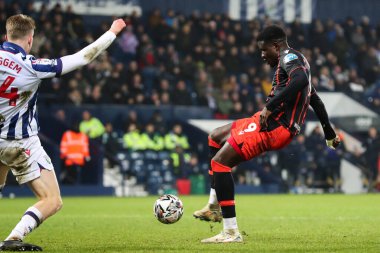 Blackburn Rovers takımından Makhtar Gueye, 12 Şubat 2025 'te Hawthorns, West Bromwich Albion' a karşı oynanan Sky Bet Şampiyonası maçında 0-2 'lik skorla gol attı.