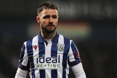 West Bromwich Albion takımından Adam Armstrong, West Bromwich Albion 'a karşı The Hawthorns, West Bromwich, İngiltere' de 12 Şubat 2025 'te oynanan maçta