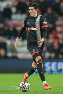 Luton Town 'dan Joe Johnson Sky Bet Şampiyonası' nda Sunderland, Luton Town 'a karşı Stadyumu, Sunderland, İngiltere, 12 Şubat 2025