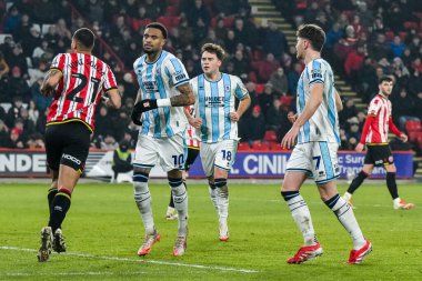 Middlesbrough 'dan Delano Burgzorg, 12 Şubat 2025' te Bramall Lane, Sheffield, İngiltere 'de oynanan Sky Bet Şampiyonası maçında penaltıyı 1-1 kazanmasını kutluyor.