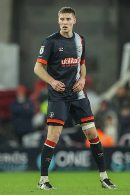 Luton Town 'dan Mark McGuinness, Sky Bet Şampiyonası maçında Sunderland, Luton Town' a karşı, Sunderland Stadyumu, Sunderland, İngiltere, 12 Şubat 2025