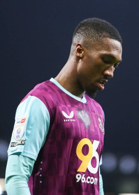 Burnley 'li Jaidon Anthony Gök İddia Şampiyonası maçında Burnley, Hull City' ye karşı Turf Moor, Burnley, İngiltere, 12 Şubat 2025