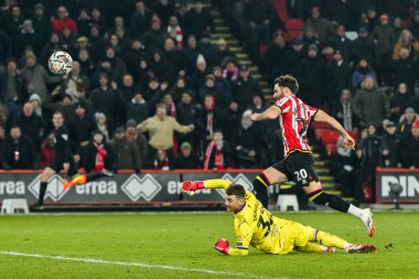 Sheffield United takımından Ben Brereton Diaz, 12 Şubat 2025 'te İngiltere' nin Sheffield Lane şehrinde oynanan Sky Bet Şampiyonası maçında 2-1 öne geçti.