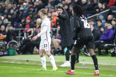 Sheffield Wednesday teknik direktörü Danny Rohl, 12 Şubat 2025 'te İngiltere' nin Swansea.com Stadyumu 'nda Çarşamba günü oynanan Sky Bet Şampiyonası maçında Sheffield' e karşı İbrahim Cissoko 'ya talimat verdi.