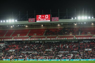 12 Şubat 2025 'te İngiltere' nin Sunderland-Luton Town Stadyumu 'nda oynanan Sky Bet Şampiyonası maçında tam zamanlı skor 2-0.