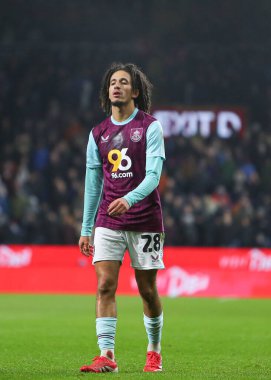 Burnley 'den Hannibal Mejbri Gök İddia Şampiyonası maçında Burnley, Hull City' ye karşı Turf Moor, Burnley, İngiltere, 12 Şubat 2025