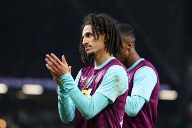 Burnley 'den Hannibal Mejbri Gök İddia Şampiyonası maçında Burnley, Hull City' ye karşı Turf Moor, Burnley, İngiltere, 12 Şubat 2025