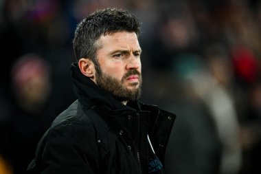 Middlesbrough 'dan Michael Carrick, 12 Şubat 2025' te İngiltere 'deki Bramall Lane' de Sheffield United ile Middlesbrough arasındaki Sky Bet Şampiyonası maçından önce