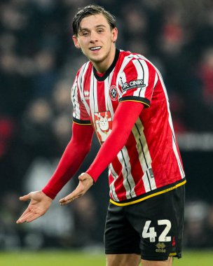 Sheffield United takımından Sydie Peck, 12 Şubat 2025 'te Sheffield United ile Middlesbrough maçında tepki gösterdi.