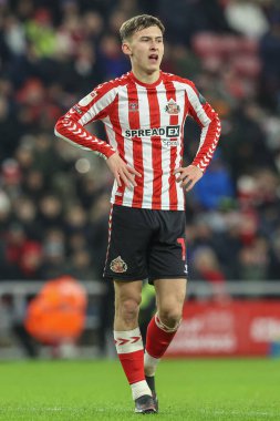 Sunderland 'dan Chris Rigg Sky Bet Şampiyonası' nda Sunderland, Luton Town 'a karşı Stadyumu, Sunderland, İngiltere, 12 Şubat 2025