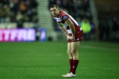 Wigan Warriors 'dan Jake Wardle Betfred Süper Lig 1. Raundunda Wigan Warriors, Leigh Leopards' a karşı Brick Community Stadyumu, Wigan, İngiltere 'de 13 Şubat 2025