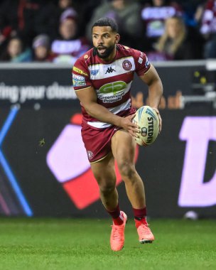 Wigan Warriors 'dan Kruise Leeming, 13 Şubat 2025' te Wigan Warriors 'a karşı Brick Community Stadyumu, Wigan, Birleşik Krallık' ta oynanan Wigan Süper Lig karşılaşmasında ilk raundu kazandı.