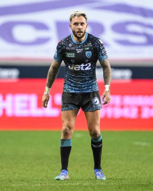 Leigh Leoparları 'ndan Gaz O' Brien, 13 Şubat 2025 'te İngiltere' nin Wigan kentinde oynanan The Brick Community Stadyumu 'nda Wigan Warriors - Leopards maçında birinci turda oynadı.