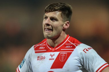 Hull KR 'dan Tom Davies, 1. Betfred Süper Lig karşılaşmasında Hull KR ile Castleford Tigers arasında oynanan Sewell Group Craven Park, Kingston üzerine Hull, Birleşik Krallık, 14 Şubat 2025