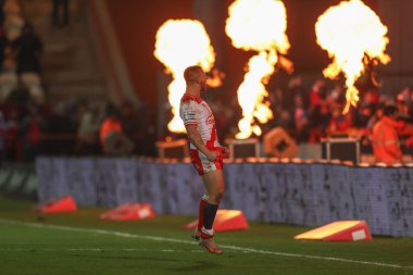 Hull KR 'dan Mikey Lewis, 14 Şubat 2025' te İngiltere 'nin Hull kenti Kingston' daki Sewell Group Craven Park 'ta oynanan birinci tur Betfred Süper Lig karşılaşmasında altın puanı aldı.