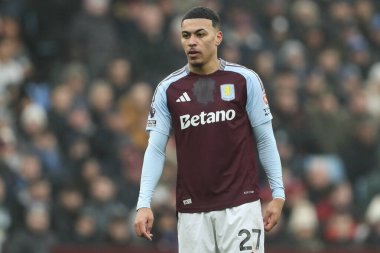 Aston Villa 'dan Morgan Rogers Premier Lig maçında Aston Villa, Ipswich Town' a karşı, Birmingham, Birleşik Krallık Villa Park, 15 Şubat 2025
