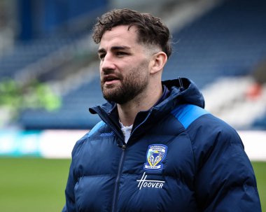 Warrington Wolves 'tan Toby King, 16 Şubat 2025' te Birleşik Krallık 'taki John Smith Stadyumu' nda oynanan Huddersfield Giants vs Warrington Wolves maçında geldi.