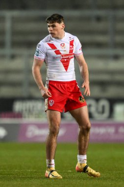 St. Helens 'den Jack Welsby 15 Şubat 2025' te St. Helens - Salford Red Devils maçında St. Helens - All Wicked Stadyumu, St Helens, Birleşik Krallık