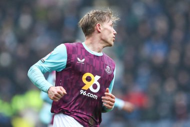 Burnley takımından Zian Flemming 15 Şubat 2025 'te Preston North End - Burnley maçında