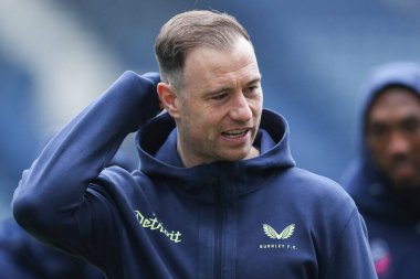 Burnley 'den Ashley Barnes 15 Şubat 2025' te İngiltere 'nin Deepdale kentinde oynanan Preston North End-Burnley maçında sahaya çıkıyor.