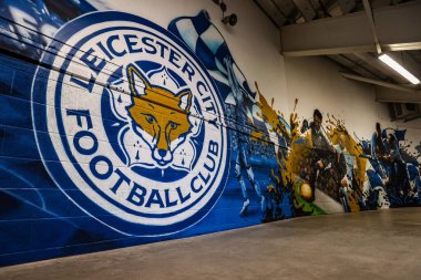 King Power Stadyumu 'nun, 15 Şubat 2025' te King Power Stadyumu 'nda Leicester City ile Arsenal arasındaki Premier League maçı sırasında genel bir görüntüsü.