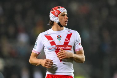 Harry Robertson of St. Helens during the Betfred Super League Round 1 match St Helens vs Salford Red Devils at Totally Wicked Stadium, St Helens, United Kingdom, 15th February 2025 clipart