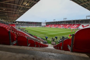 Betfred Süper Lig Turu 'nda St Helens, St Helens' in Wicked Stadyumu 'nda oynadığı St. Helens - Salford Red Devils maçının genel görüntüsü, 15 Şubat 2025