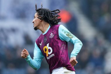 Burnley 'den Hannibal Mejbri 15 Şubat 2025' te İngiltere 'nin Deepdale kentinde Preston North End - Burnley maçında