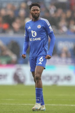 Leicester City 'den Wilfred Ndidi Premier League maçında Leicester City, King Power Stadyumu' nda Arsenal 'e karşı, 15 Şubat 2025
