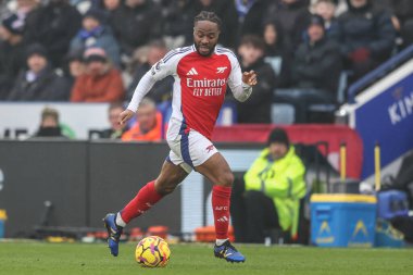 Raheem Sterling of Arsenal during the Premier League match Leicester City vs Arsenal at King Power Stadium, Leicester, United Kingdom, 15th February 2025 clipart