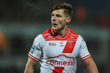 Hull KR 'dan Tom Davies, 1. Betfred Süper Lig karşılaşmasında Hull KR ile Castleford Tigers arasında oynanan Sewell Group Craven Park, Kingston üzerine Hull, Birleşik Krallık, 14 Şubat 2025