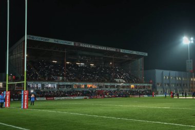 1. Betfred Süper Lig Turu 'nda oynanan maç öncesi hafif gösteriler Hull KR ile Castleford Tigers arasında oynanan Sewell Group Craven Park, Kingston üzerine Hull, İngiltere, 14 Şubat 2025